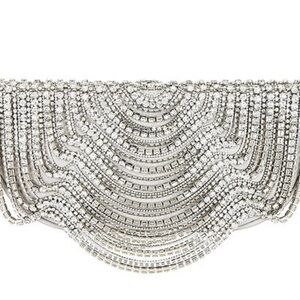 Cult Gaia Silver Rhinestone Clutch